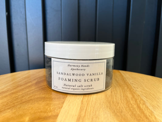 Foaming Salt Scrub – Sandalwood Vanilla