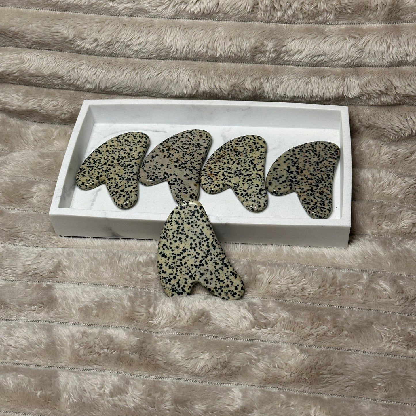 Gua sha Dalmatian Jasper